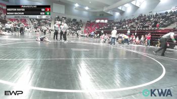 49 lbs Semifinal - Heston Hayes, Vinita Kids Wrestling vs Noah Backus, Newkirk Takedown Club