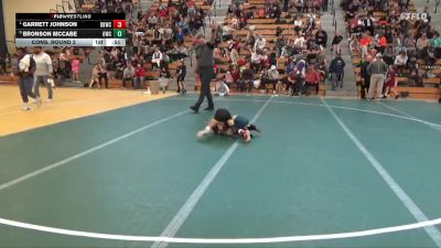 55 lbs Cons. Round 2 - Bronson McCabe, Outlaw Wrestling Club vs Garrett Johnson, Dakota Boyz Wrestling Club