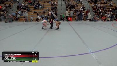 55 lbs Cons. Round 5 - Kreed Jesnowski, WCABBE Knights vs Cash Little, MN Elite Wrestling