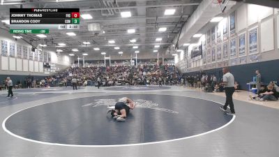 157 lbs Cons. Round 3 - Johnny Thomas, Fort Hays State vs Brandon Cody, Colorado School Of Mines