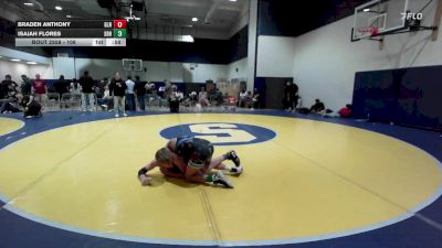 108 lbs 5th Place Match - Braden Anthony, CTC vs Isaiah Flores, Pounders WC
