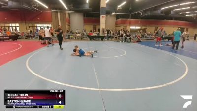 67 lbs Quarterfinal - Tobias Tolin, NB Elite Wrestling Club vs Easton Quade, Warrior Trained Wrestling