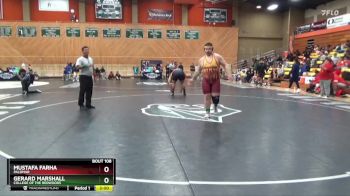 285 lbs Champ. Round 2 - Mustafa Farha, Palomar vs Gerard Marshall, College Of The Redwoods