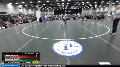 100 lbs Cons. Round 4 - Jared Peters, Pulaski Wrestling Club vs Giovanni Ramos, Team Tulsa Wrestling Club