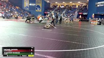 113 lbs Cons. Round 6 - Michael Batista, Blair Academy vs Raekwon Shabazz, Xavier