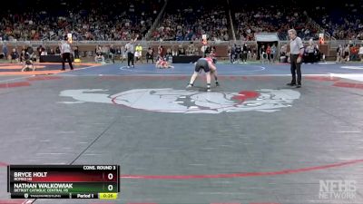 D1-120 lbs Cons. Round 3 - Bryce Holt, Romeo HS vs Nathan Walkowiak, Detroit Catholic Central HS