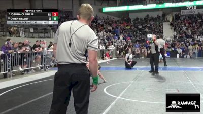 95 lbs 5th Place Match - Joshua Clark Jr., Maize vs Owen Kelley, Council Grove