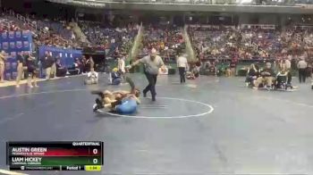 4A 126 lbs Quarterfinal - Liam Hickey, Cardinal Gibbons vs Austin Green, Mooresville Senior