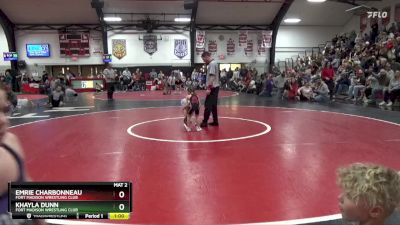 Round 2 - Emrie Charbonneau, Fort Madison Wrestling Club vs Khayla Dunn, Fort Madison Wrestling Club