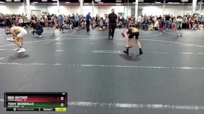 80 lbs Round 6 (8 Team) - Tony Biondillo, Warhawks vs Ben Snyder, Terps Xpress