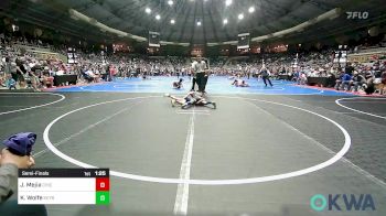 61 lbs Semifinal - Julien Mejia, Chickasha Youth Wrestling vs Kason Wolfe, Keystone Wrestling Club