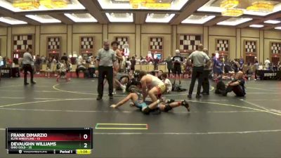 150 lbs Round 4 (6 Team) - DeVaughn Williams, Ohio Gold vs FRANK DIMARZIO, Elite Wrestling