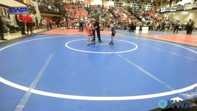 46 lbs Round Of 16 - Brantley Postma, Wagoner Takedown Club vs Jaxen Henderson, Beggs Youth Wrestling Program