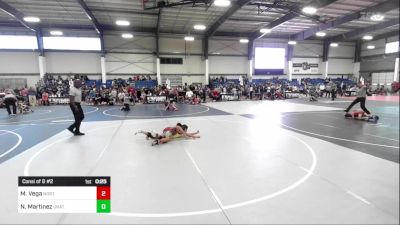 86 lbs Consi Of 8 #2 - Mateo Vega, Northern Arizona Grapplers vs Natalina Martinez, Unattached