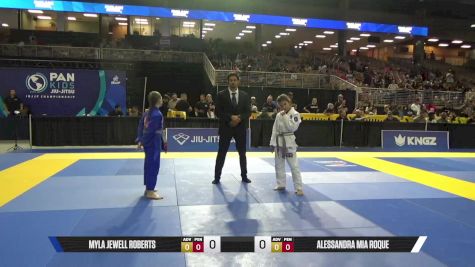 Alessandra Mia Roque vs Myla Jewell Roberts 2025 Pan Kids Jiu-Jitsu IBJJF Championship