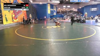 144 lbs Prelim - Will McDonough, Archbishop Spalding vs Zach Lim, Belmont Hill