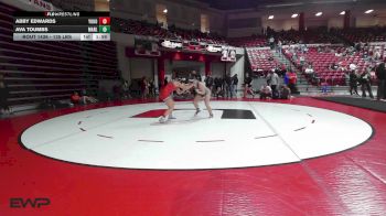 135 lbs Rr Rnd 3 - Abby Edwards, Yukon vs Ava Toumbs, Marlow High School Girls
