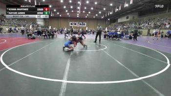 140 lbs Champ. Round 3 - Ilyana Martinez, Lebanon vs Kaylee James, Carthage