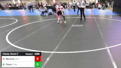 Boys 3rd-4th Grade - 84 Champ. Round 2 - Blake Piere, Pack 732 Wrestling Academy vs Nash Bevans, Iowa