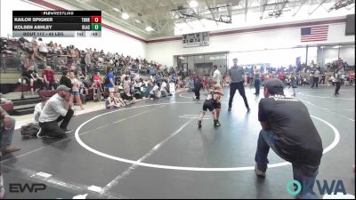 40 lbs Semifinal - Kailor Spigner, Tonkawa Takedown Club vs Kolsen Ashley, Blackwell Wrestling Club