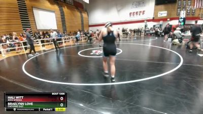 170 lbs Quarterfinal - Hali Witt, Rock Springs vs Braelynn Love, Cheyenne East