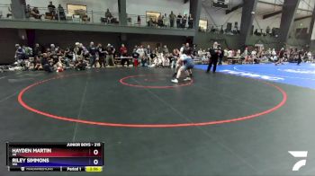 215 lbs Champ. Round 2 - Hayden Martin, AK vs Riley Simmons, WA