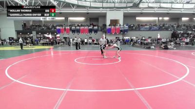 107 lbs Quarterfinal - Nollan Thomas, Griswold/Wheeler vs Gabriella Parris-Dwyer, Maloney