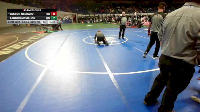 2A/1A Boys 215 1st Place Match - Landon McMahon, Heppner Boys vs Jaxson Heckard, Illinois Valley Boys