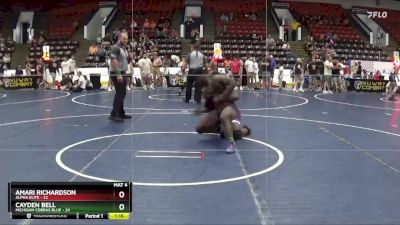 220 lbs Quarterfinals (8 Team) - Cayden Bell, Michigan Cobras Blue vs Amari Richardson, Alpha Elite