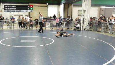 90 lbs Semifinal - Kai Mcdonald, IA vs Chase Gilbert, VA