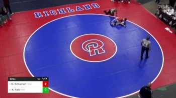 82 lbs Round Of 64 - Nathan Schuman, Honesdale vs Karl Falk, Fort LeBoeuf