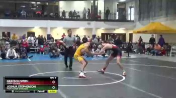 133 lbs Cons. Round 1 - Joshua Stephenson, Manchester University vs Grayson Smith, Hiram College