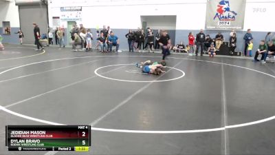 93 lbs Cons. Semi - Dylan Bravo, Kodiak Wrestling Club vs Jedidiah Mason, Glacier Bear Wrestling Club