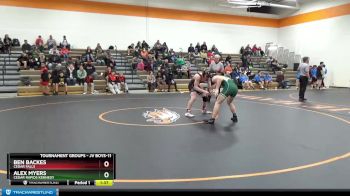 JV Boys-11 lbs Round 3 - Ben Backes, Cedar Falls vs Alex Myers, Cedar Rapids Kennedy