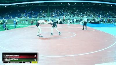 D2-113 lbs Cons. Round 3 - Carson Gemmel, Huron HS (New Boston) vs Diego Orozco, Adrian HS