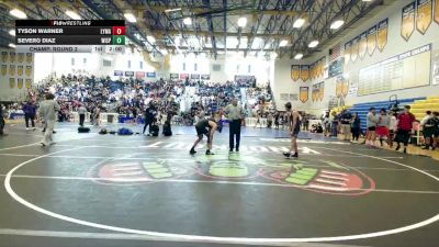 120 lbs Champ. Round 2 - Tyson Warner, Lyman vs Severo Diaz, Winter Springs