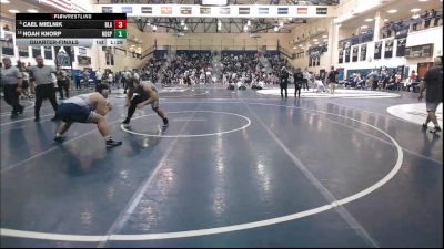 285 lbs Quarterfinal - Cael Mielnik, Blair Academy vs Noah Knorp, Notre Dame Green Pond