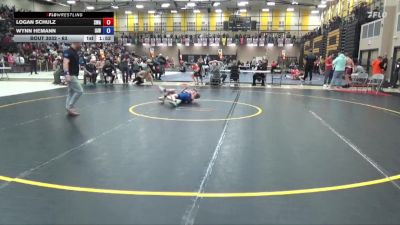 63 lbs Cons. Round 2 - Logan Schulz, Sebolt Wrestling Academy vs Wynn Hemann, Immortal Athletics WC