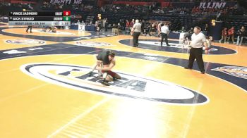 3A 144 lbs Champ. Round 1 - Jack Strezo, New Lenox (Lincoln-Way West) vs Vince Jasinski, Fox Lake (Grant)