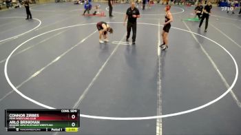 132 lbs Cons. Semi - Connor Zirbes, Peak Wrestling Club vs Arlo Brinkman, Mounds View Mustangs Wrestling Club