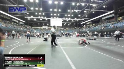 90 lbs Cons. Semi - Ryker Granado, Topeka Blue Thunder Wrestling vs Tyson Radcliffe, Plainville Kids Wrestling Club