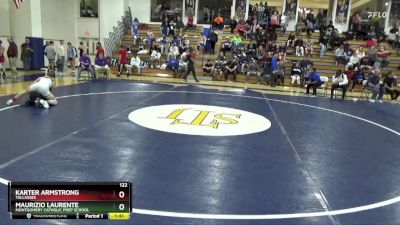 122 lbs Quarterfinal - Karter Armstrong, Tallassee vs Maurizio Laurente, Montgomery Catholic Prep School