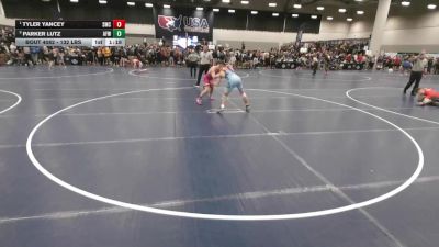 132 lbs Quarters - Tyler Yancey, Spartan Mat Club vs Parker Lutz, Angry Fish Wrestling