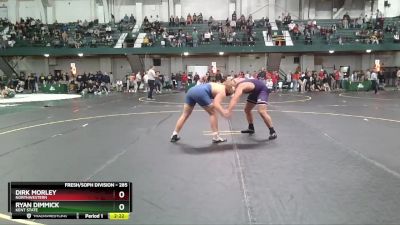 285 lbs Cons. Round 1 - Ryan Dimmick, Kent State vs Dirk Morley, Northwestern