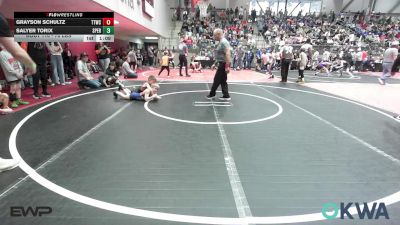70 lbs Rr Rnd 1 - Grayson Schultz, Team Tulsa Wrestling Club vs Salyer Torix, Sperry Wrestling Club