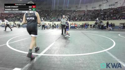 75 lbs Quarterfinal - Claire Stanley, Glenpool Warriors vs Ramzey Wilken, Shelton Wrestling Academy