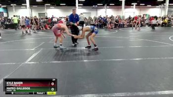 105 lbs Round 1 (4 Team) - Mateo Gallegos, POWA vs Kyle Baker, 84 Athletes
