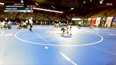 106 Class 4 lbs Quarterfinal - Kosta Hatzigeorgiou, Christian Brothers College vs Rowdy Angst, Liberty