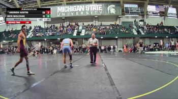 133 lbs Champ. Round 2 - Nick Molchak, Kent State vs Andrew Austin, Central Michigan