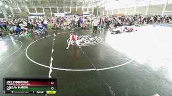 90 lbs Cons. Round 2 - Izek Middlemas, Evanston Elite Wrestling vs Deegan Martin, JWC